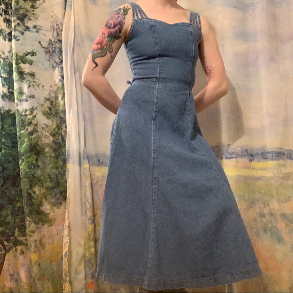 Vintage Denim Sleeveless Dress